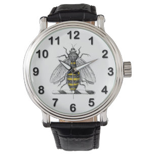 Preppy Heraldic Vintage Bee Coat of Arms Emblem C Watch