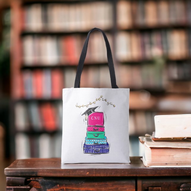 Preppy High School Graduation College Suitcase Tote Bag (Creator Uploaded)