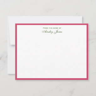 Preppy Hot Pink & white personalised Thank You