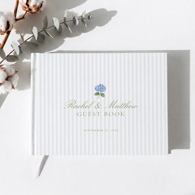 Preppy Hydrangea Wedding Guest Book (Creator Uploaded)