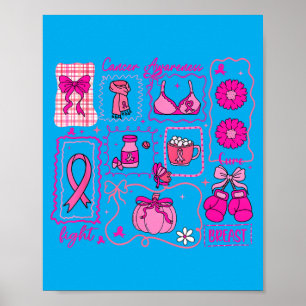 Preppy in October Wear nk Breast Cancer Awareness Poster