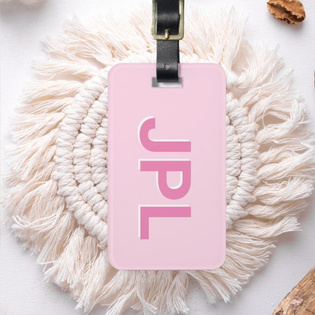 Preppy Initial Monogram Personalised Luggage Tag (Creator Uploaded)