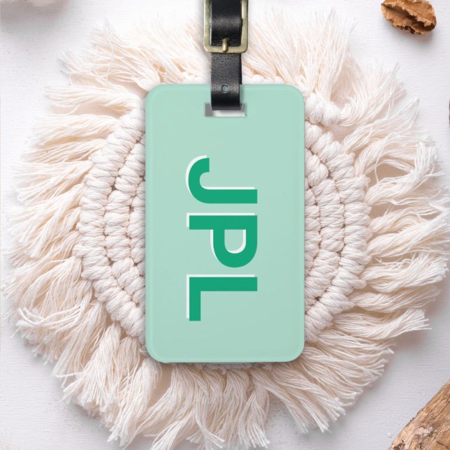 Preppy Initial Monogram Personalised Luggage Tag (Creator Uploaded)