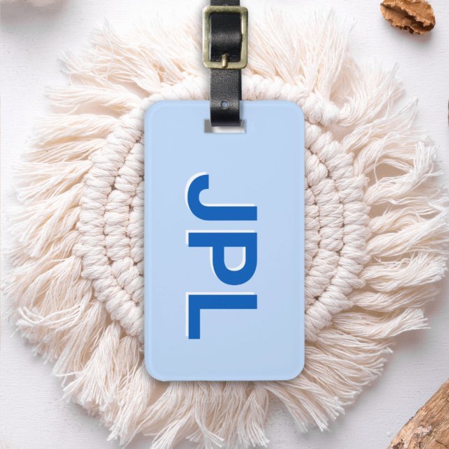 Preppy Initial Monogram Personalised Luggage Tag (Creator Uploaded)