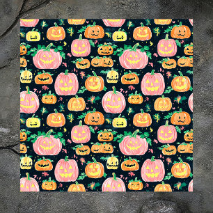 Preppy Jack-O’-Lantern Halloween  Napkin