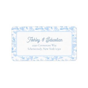 Preppy Jungle Chinoiserie Toile Label