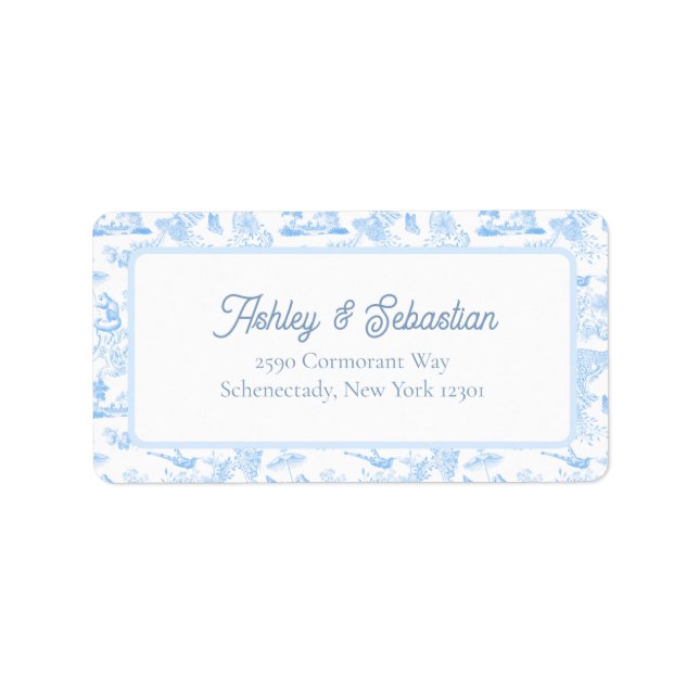 Preppy Jungle Chinoiserie Toile Label (Front)