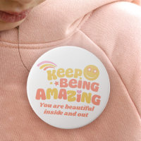 Preppy keep being amazing slogan smilie face