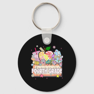 Preppy Kids Fourth Grade Grad 2025 Preschool 4th G Key Ring