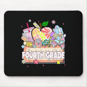 Preppy Kids Fourth Grade Grad 2025 Preschool 4th G Mouse Pad