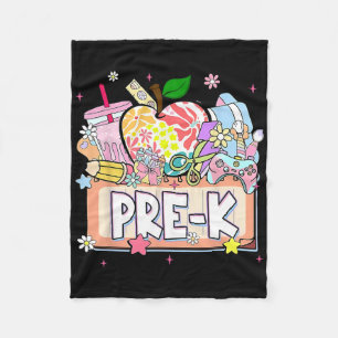 Preppy Kids Pre-k Grad 2025 Preschool Prek Graduat Fleece Blanket