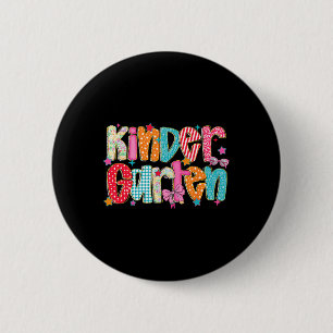 Preppy Kinder Garten Back To School Teachers Retro 6 Cm Round Badge