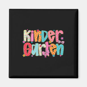 Preppy Kinder Garten Back To School Teachers Retro Magnet