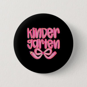 Preppy Kindergarten Back To School Coquette Bow Te 6 Cm Round Badge