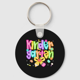 Preppy Kindergarten Back To School Teacher Kinder Key Ring