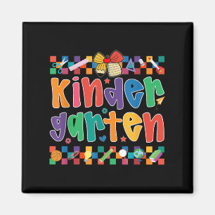 Preppy Kindergarten Back To School Teachers Girls  Magnet