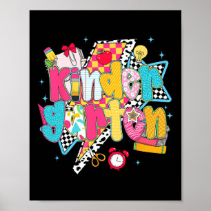 Preppy Kindergarten Dream Team Back To School Teac Poster