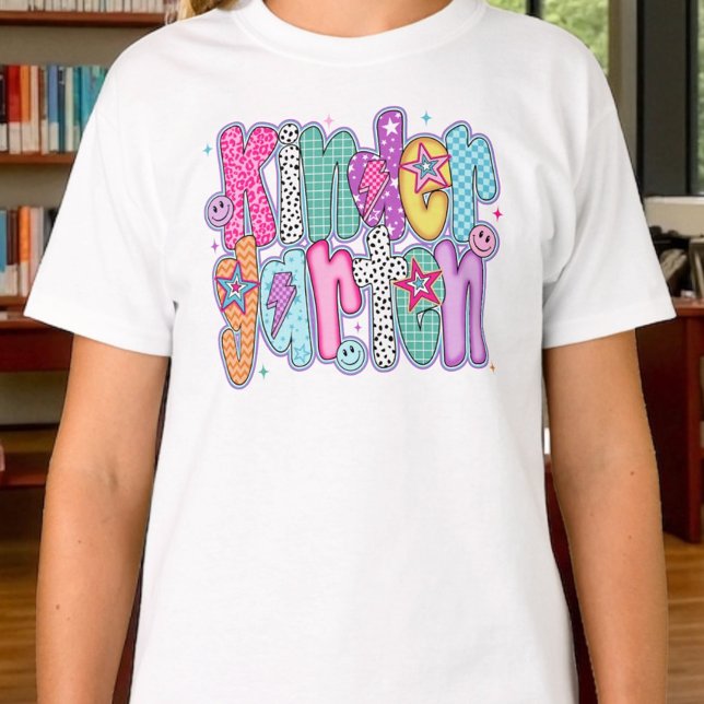 Preppy Kindergarten First Day of School Coquette  T-Shirt (Creator Uploaded)
