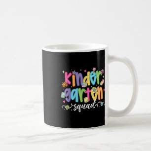 Preppy Kindergarten Squad Team Crew Teacher Back T Coffee Mug