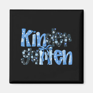 Preppy Kindergarten Teacher Team Bow Back to Magnet