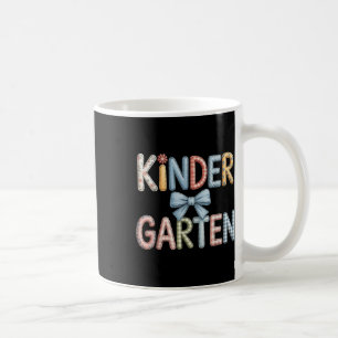Preppy Kindergarten Teacher Team Bow Back To Schoo Coffee Mug