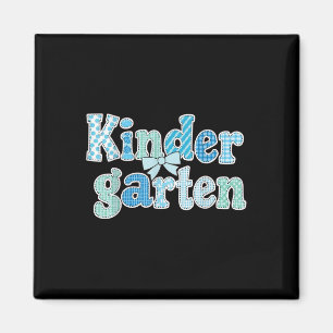 Preppy Kindergarten Teacher Team Bow Back To Schoo Magnet