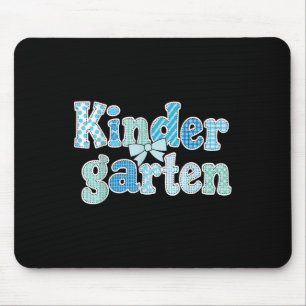 Preppy Kindergarten Teacher Team Bow Back To Schoo Mouse Pad