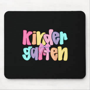 Preppy Kindergarten Teacher Team Bow Back To Schoo Mouse Pad