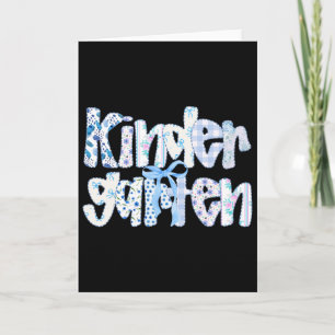 Preppy Kindergarten Teacher Team Bow Byck To Schoo Card