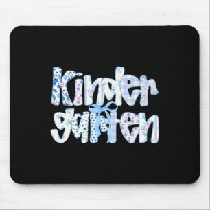 Preppy Kindergarten Teacher Team Bow Byck To Schoo Mouse Pad
