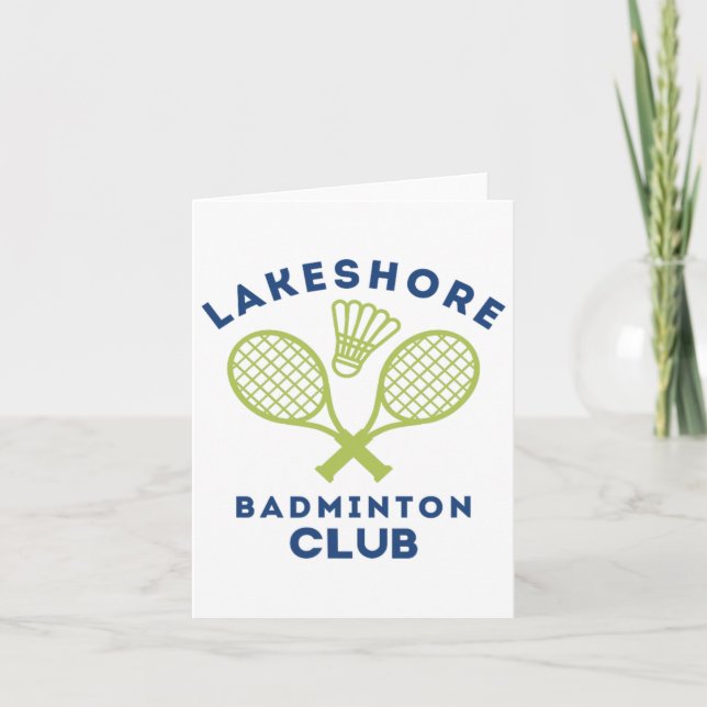 Preppy Lakeshore Badminton Club Cute Graphic  Card (Front)