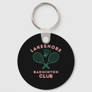 Preppy Lakeshore Badminton Club Cute Graphic Key Ring