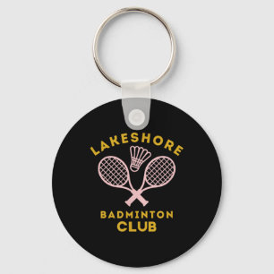 Preppy Lakeshore Badminton Club Cute Graphic Key Ring