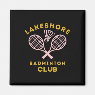 Preppy Lakeshore Badminton Club Cute Graphic Magnet