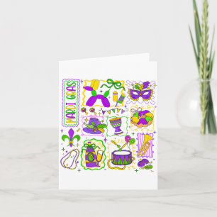 Preppy Mardi Gras Let The Good Times Roll Women Me Card