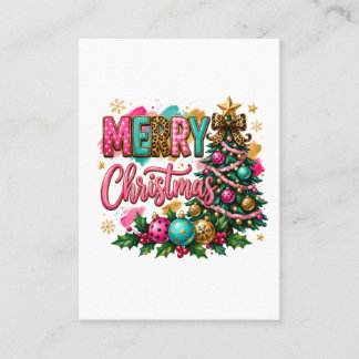 Preppy Merry Christmas Calling Card