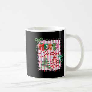 Preppy Merry Christmas Coquette Bow Xmas Holiday G Coffee Mug