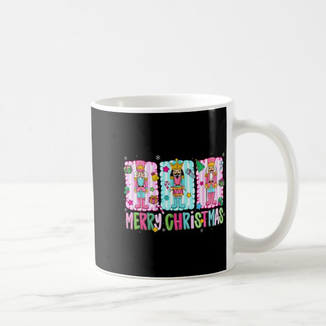 Preppy Merry Christmas Cute Nk Nutcracker Girl Wom Coffee Mug (Right)