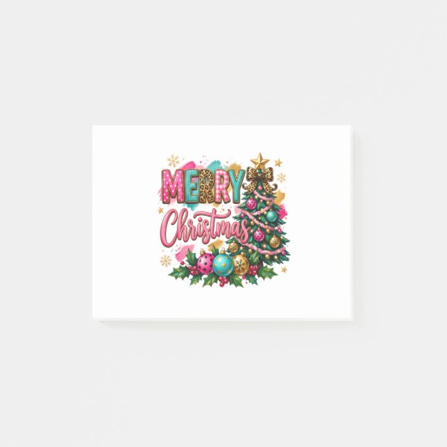 Preppy Merry Christmas Post-it Notes (Front)