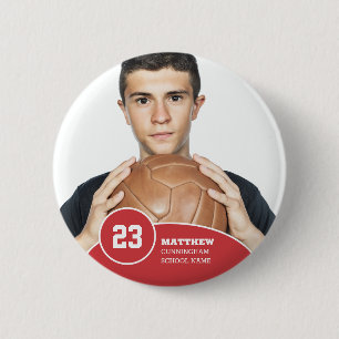 Preppy Modern Commemorate School Team Players 6 Cm Round Badge