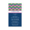 Preppy Monogram Chevron Business Card - Pink/Navy