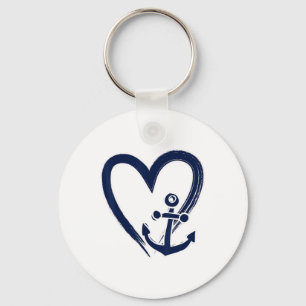 Preppy Nautical Anchor Sailors Boaters And Yachtin Key Ring