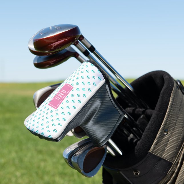 Preppy Nautical Triple Monogram Golf Head Cover (In Situ)