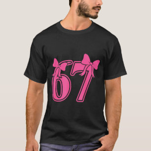 Preppy Nk Coquette Bow Lace 67 Six Seven Meme Wome T-Shirt
