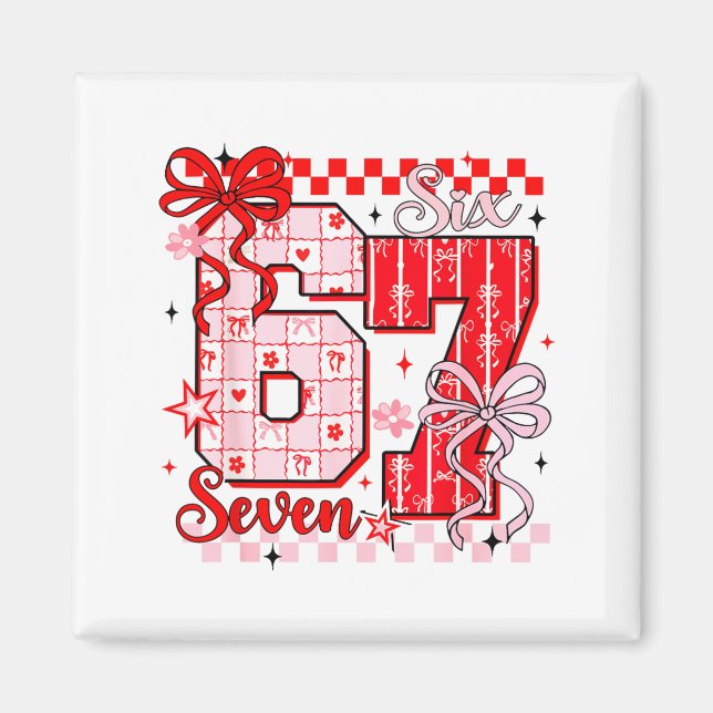 Preppy Nk Valentine 67 Six Seven Meme Valentines D Magnet (Front)