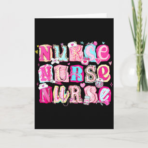 Preppy Nurse Valentine 90s Stethoscope Valentine D Card