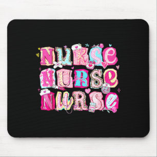 Preppy Nurse Valentine 90s Stethoscope Valentine D Mouse Pad