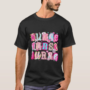 Preppy Nurse Valentine 90s Stethoscope Valentine D T-Shirt