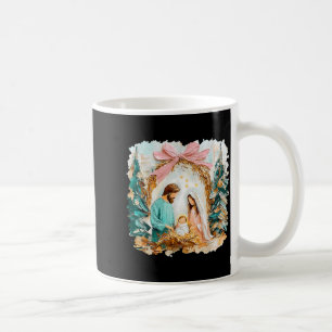 Preppy Painted Christian Nativity Scene God Faith Coffee Mug