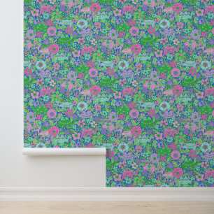 Preppy Palm Beach Blue, Pink and Green Camels Wallpaper